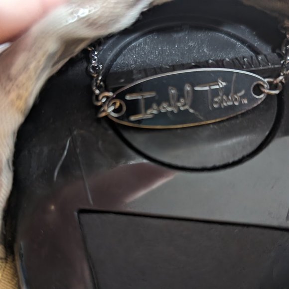 Isabel Toledo Cocktail Dress Cocktail Sheath Dress Sz 16 Linen blend Tan Circles - Picture 4 of 6